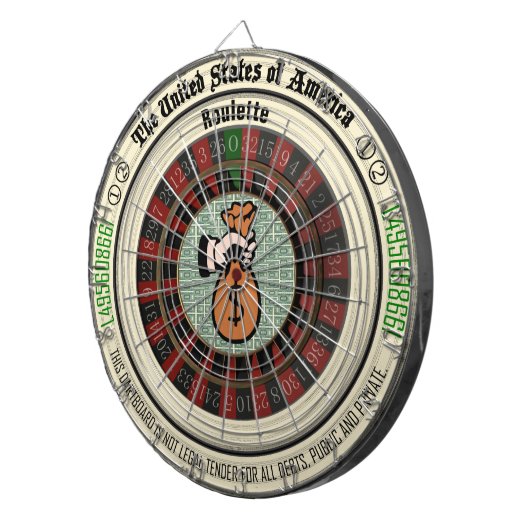 Jeu De Fléchettes Art d'argent de roulette (Devant droit)