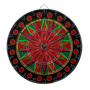Jeu De Fléchettes Art Déco Noël Poinsettia