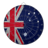 Jeu De Fléchettes Australie Design en fibre de carbone Style Chrome (Devant)