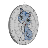 Jeu De Fléchettes Bande dessinée mignonne de chat bleu (Devant gauche)