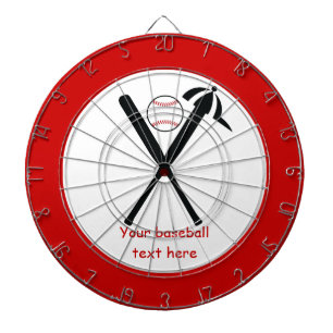 Jeu De Fléchettes Baseball croisé chauves-souris et casquette noir,