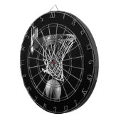 Jeu De Fléchettes Basket-ball noir et blanc (Devant droit)
