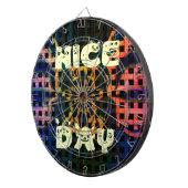 Jeu De Fléchettes Beautiful have a Nice Day Text Print vecteur (Devant droit)