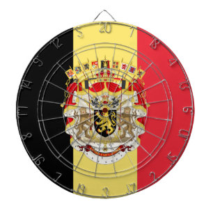 Jeu De Fléchettes Belgium Flag & COA