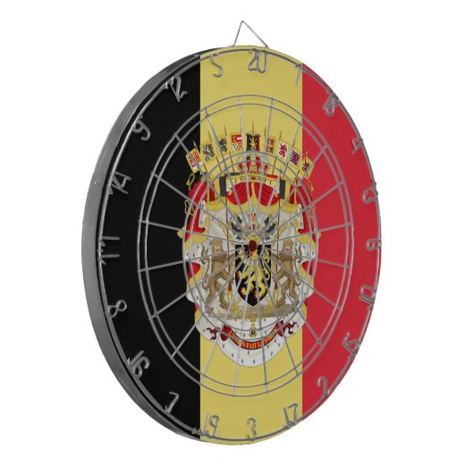 Jeu De Fléchettes Belgium Flag & COA (Devant gauche)
