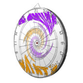 Jeu De Fléchettes Belle Art Moderne Design : Tourbillon violet et or (Devant droit)