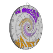 Jeu De Fléchettes Belle Art Moderne Design : Tourbillon violet et or (Devant gauche)