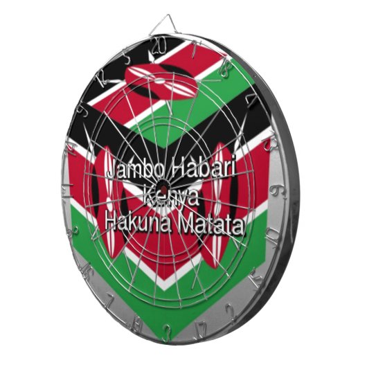 Jeu De Fléchettes Belle Belle Cube Kenyane Drapeau avec salutation (Devant droit)