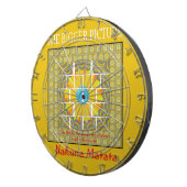 Jeu De Fléchettes Belle conception graphique extraordinaire jaune or (Devant droit)