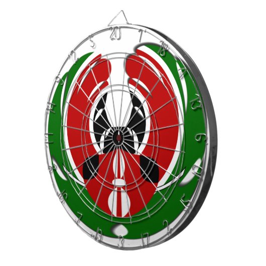 Jeu De Fléchettes Belle Tapisserie kenyane : Drapeau kényan Papillon (Devant droit)