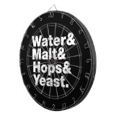 Jeu De Fléchettes Bière = Eau & Malt & Hops & Yeast. (Devant droit)