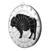 Jeu De Fléchettes Bison de Buffalo Art noir et blanc (Devant droit)
