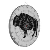 Jeu De Fléchettes Bison de Buffalo Art noir et blanc (Devant gauche)