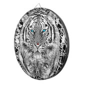 Jeu De Fléchettes Black and White Blue Eyes sauvage Tiger visage (Devant droit)