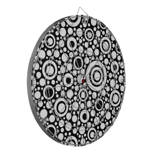 Jeu De Fléchettes Black Dots & Circles Grid + your backgr. & (Devant gauche)