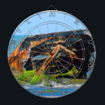 Jeu De Fléchettes Bleu Abstrait d'épave<br><div class="desc">Bleu Abstrait d'épave</div>