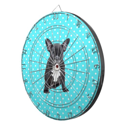 Jeu De Fléchettes Bleu Chien à Chien à Chien Bleu Pois mignon (Devant droit)