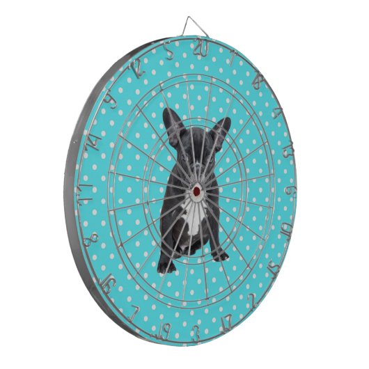 Jeu De Fléchettes Bleu Chien à Chien à Chien Bleu Pois mignon (Devant gauche)