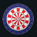Jeu De Fléchettes Bleu Classique Américain, Blanc, Argent, Rouge Et<br><div class="desc">Cible de flechettes Classique Américaine Blanc,  Argent,  Rouge Et Bleu Marine Jeu Dont 6 Fosses En Laiton</div>