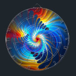 Jeu De Fléchettes Bleu gravitationnel<br><div class="desc">Représentation fractale multicolore de l'altération gravitationnelle; le déplacement de la lumière vers l'extrémité bleue du spectre qui se produit lorsque les photons deviennent plus énergiques lorsqu'ils tombent dans un puits de gravité. Contrairement à l'effet apparent du déplacement vers l'observateur, le déplacement gravitationnel du blueshift est réel, indépendamment de l'angle reçu...</div>