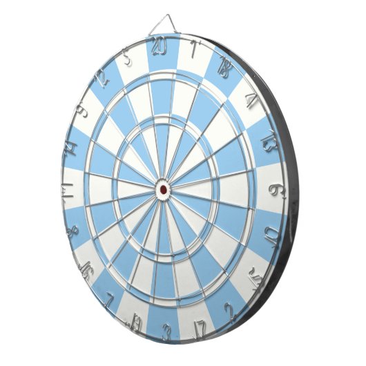 Jeu De Fléchettes Bleu Pâle Et Blanc (Devant droit)