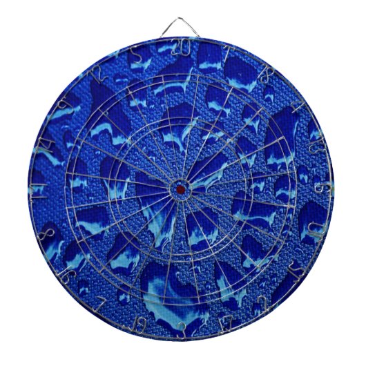 Jeu De Fléchettes Bleu profond gouttelettes d'eau (Devant)