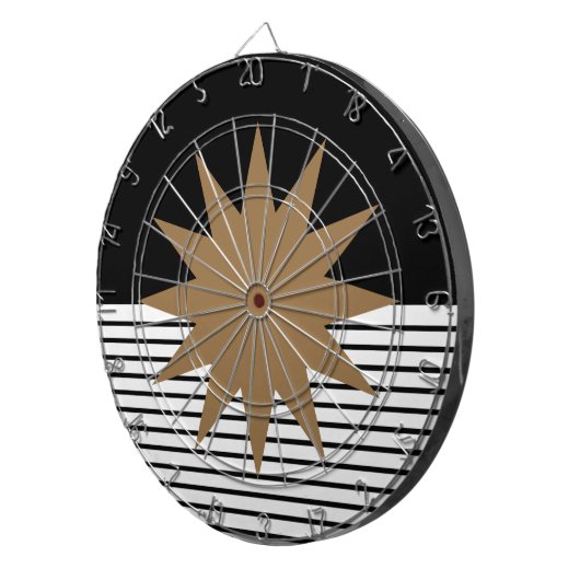 Jeu De Fléchettes Blocage noir blanc et soleil Brown (Devant droit)
