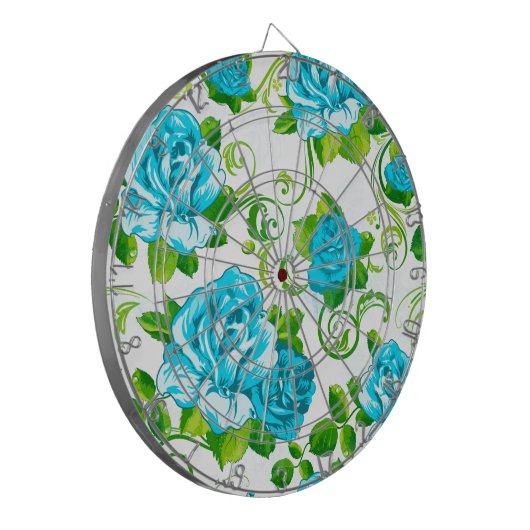 Jeu De Fléchettes Blue Roses White (Devant gauche)