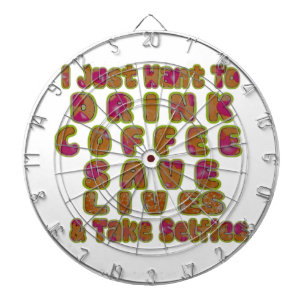 Jeu De Fléchettes Boire du café Sauver des vies et prendre des selfi