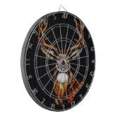 Jeu De Fléchettes Bois foncé noir Cerf en bois rustique de campagne (Devant gauche)