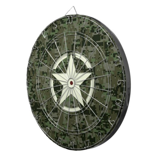 Jeu De Fléchettes Bois numérique Star Stencil (Devant droit)