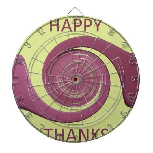 Jeu De Fléchettes Bon thanksgiving Golden Jaune tourbillon design.pn (Devant)