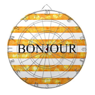 Jeu De Fléchettes Bonjour Orange Rayure Bokeh