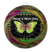 Jeu De Fléchettes Bonne journée : Belle infinité papillons art (Devant)