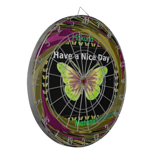 Jeu De Fléchettes Bonne journée : Belle infinité papillons art (Devant gauche)