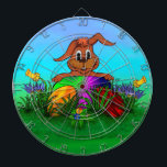 Jeu De Fléchettes Bonne Pâques ! Lapin de Pâques<br><div class="desc">Joyeux Pâques ! Printemps éveillé,  Lapin de Pâques,  Imaginaire - art de la bande dessinée,  mixedmedia,  dessin au crayon et travail numérique par Krisi ArtKSZP</div>