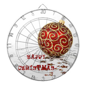 Jeu De Fléchettes Boules de Noël rouges décoratives