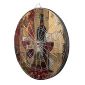 Jeu De Fléchettes Bouteille de vin et verres de vin (Devant droit)