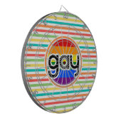 Jeu De Fléchettes Bright Rainbow Stripes, Gay (Devant gauche)