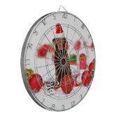 Jeu De Fléchettes Brown Labrador Chien Noël w Cadeaux Santa Hat (Devant gauche)