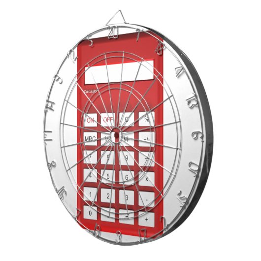 Jeu De Fléchettes Calculatrice rouge (Devant droit)