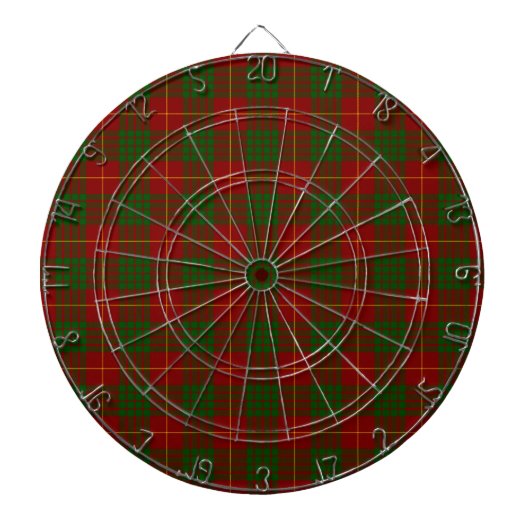 Jeu De Fléchettes Cameron tartan rouge vert plaid (Devant)