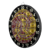 Jeu De Fléchettes Carte de fléchettes Yin et Yang rouge et jaune (Devant droit)