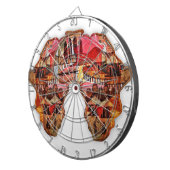 Jeu De Fléchettes Carte de l'Afrique : Célébrer la saison avec la cu (Devant droit)