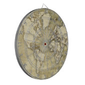 Jeu De Fléchettes Carte de papier usée du monde (Devant gauche)