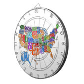 JEU DE FLÉCHETTES CARTE DES USA (Devant droit)