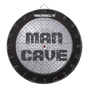 Jeu De Fléchettes Carte Diamondplate personnalisée Look Homme Cave D