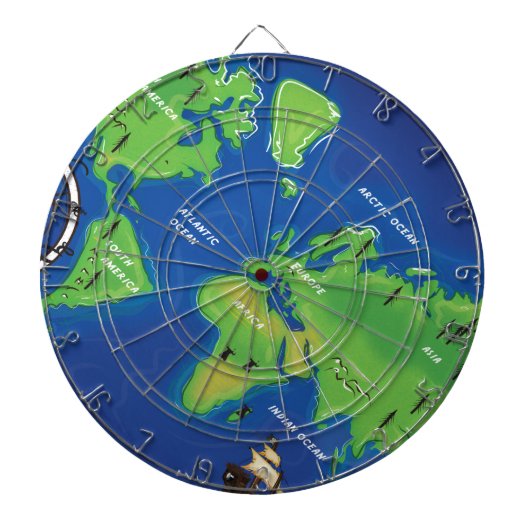 Jeu De Fléchettes Carte du monde (Devant)