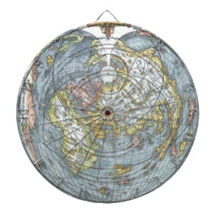 Jeu De Fléchettes Carte du monde ancienne en forme de cœur de Peter 