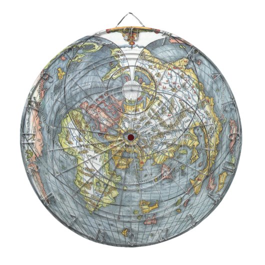 Jeu De Fléchettes Carte du monde ancienne en forme de cœur de Peter  (Devant)